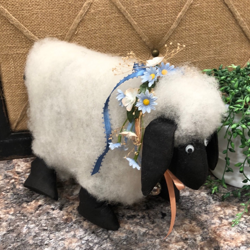 Handmade wooly sheep